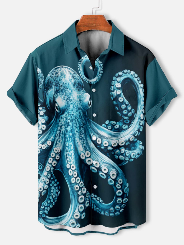 Men's Marine Life Graphic Short Sleeve Shirt