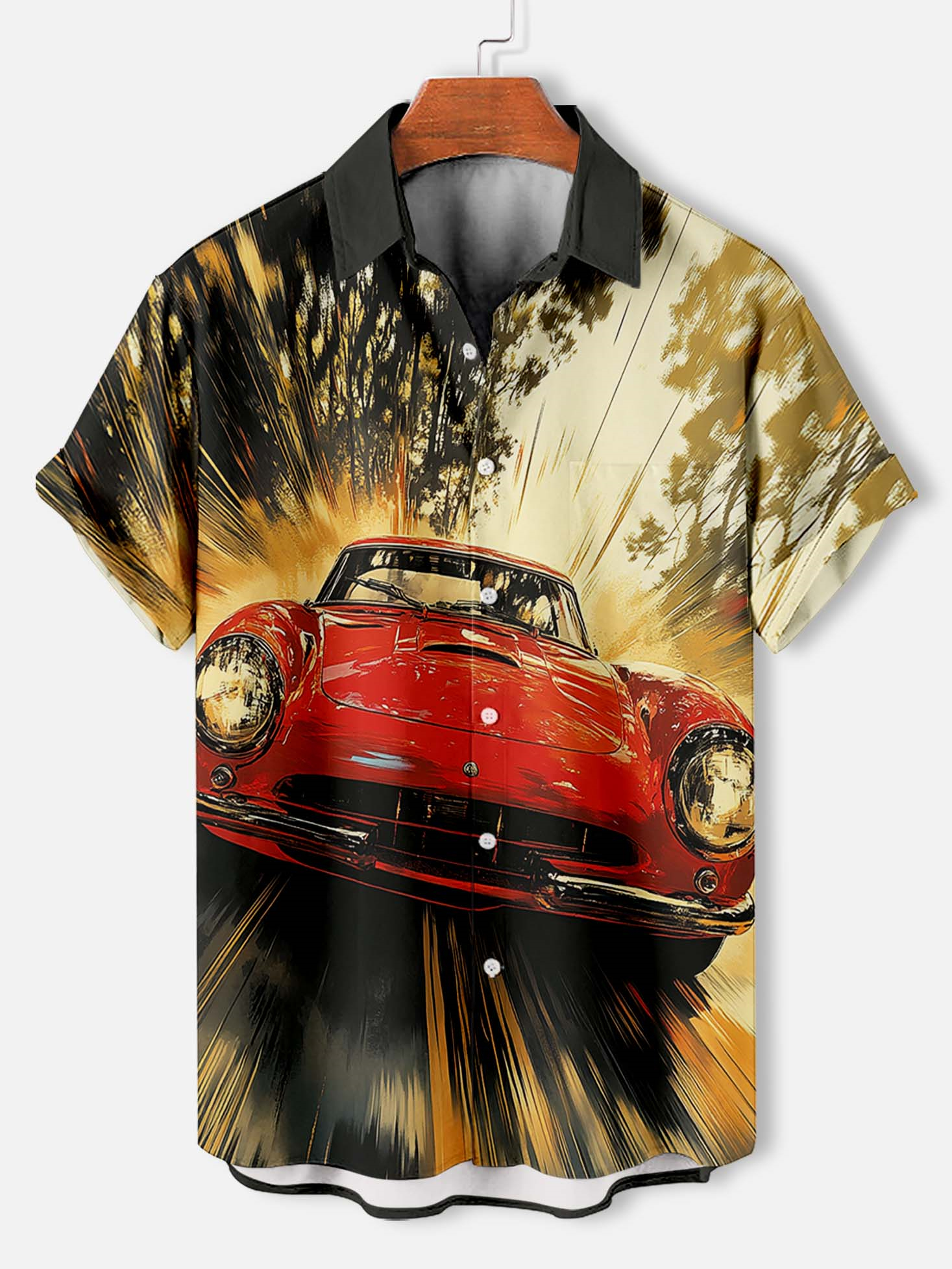 Men's Car Graphic Short Sleeve Shirt