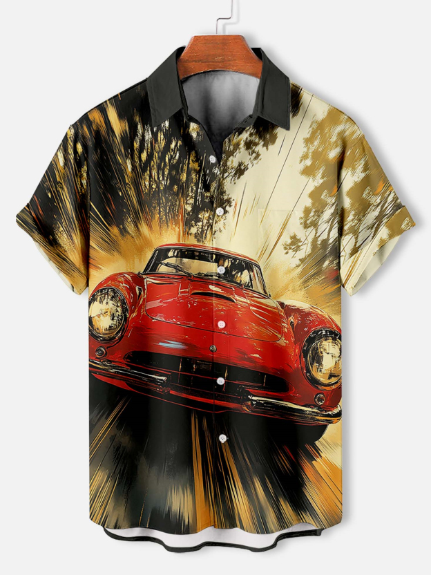 Men's Car Graphic Short Sleeve Shirt