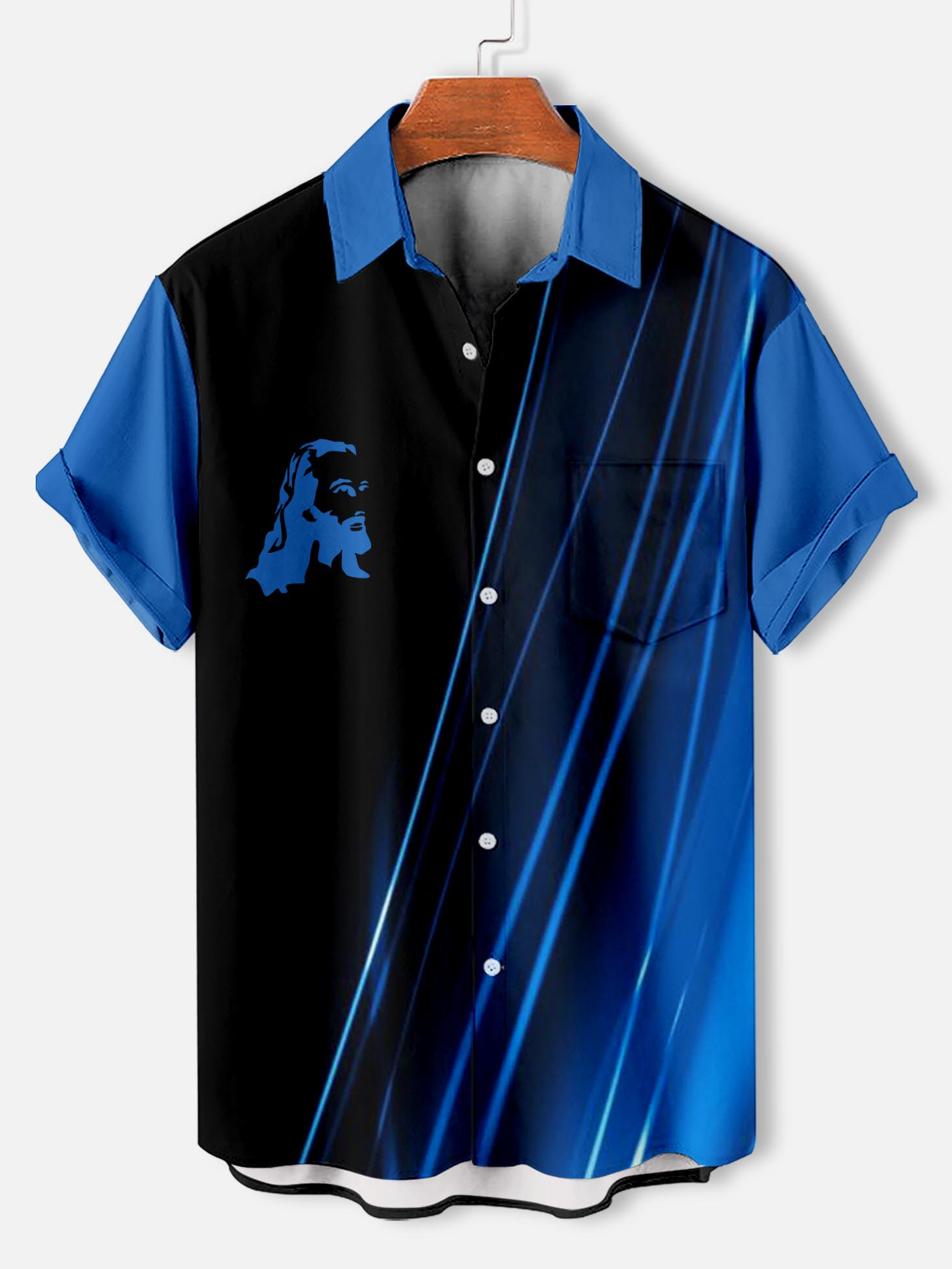Men's faith-themed short-sleeved shirt
