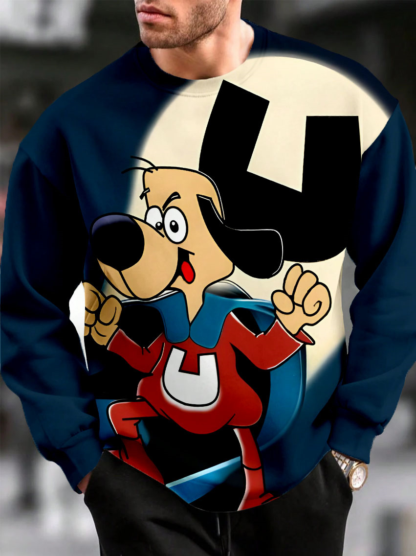 Men's Casual Classic Movie Graphic Long Sleeve Sweater