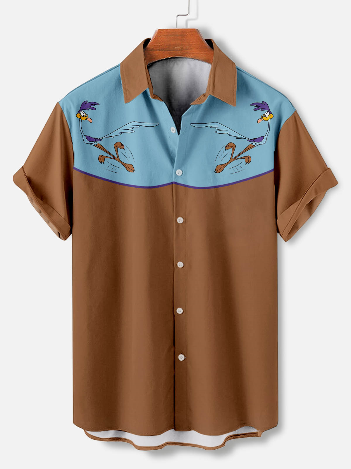 Men's Retro Art Cartoon Graphic Short Sleeve Shirt