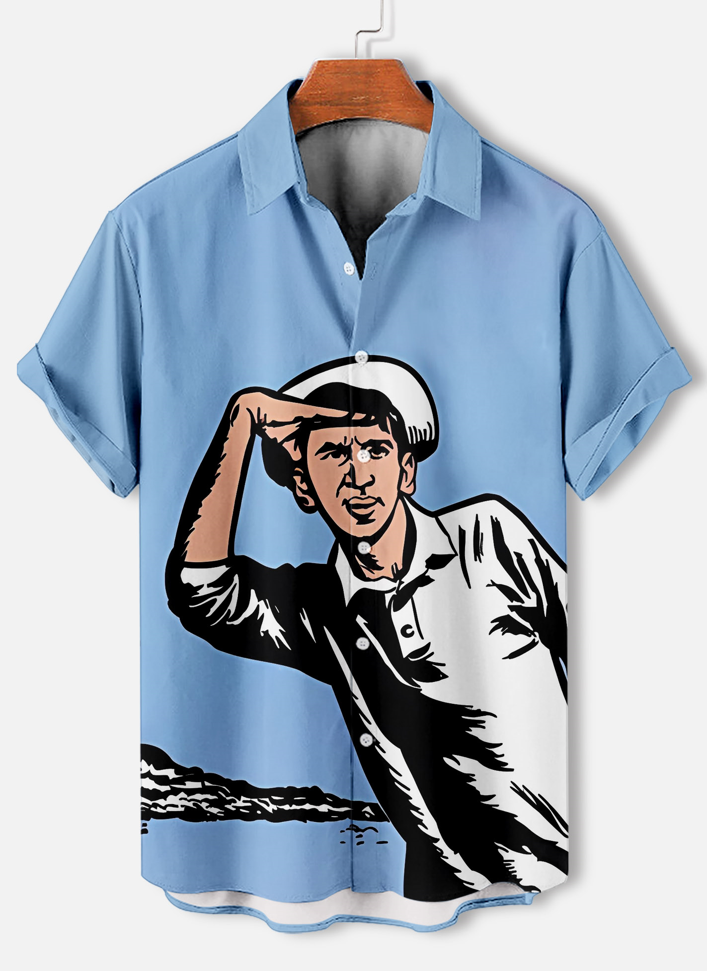 Men's Vintage Magazine Style Short Sleeve Shirt