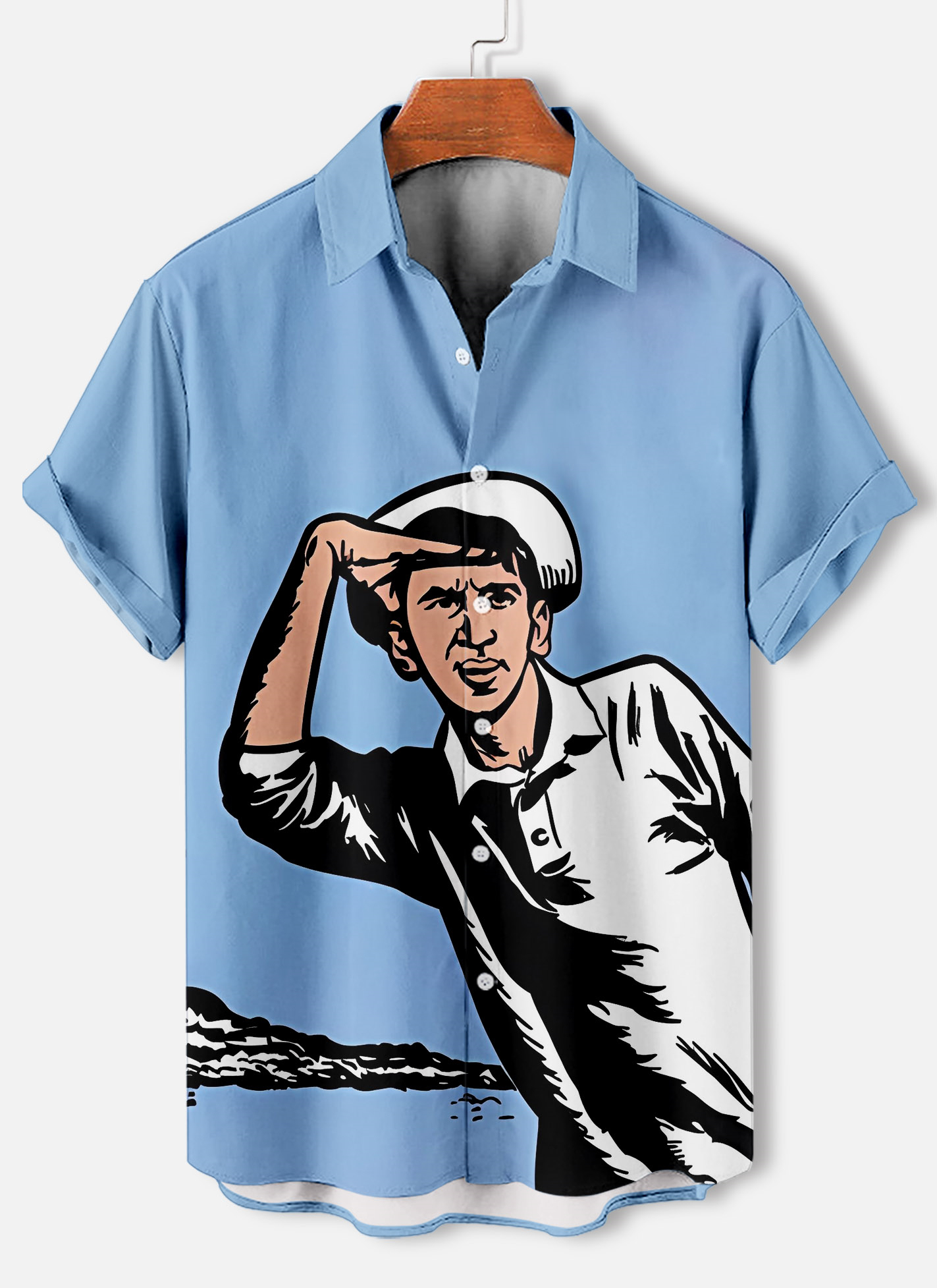 Men's Short Refreshing elegant hawaii Sleeve Shirt