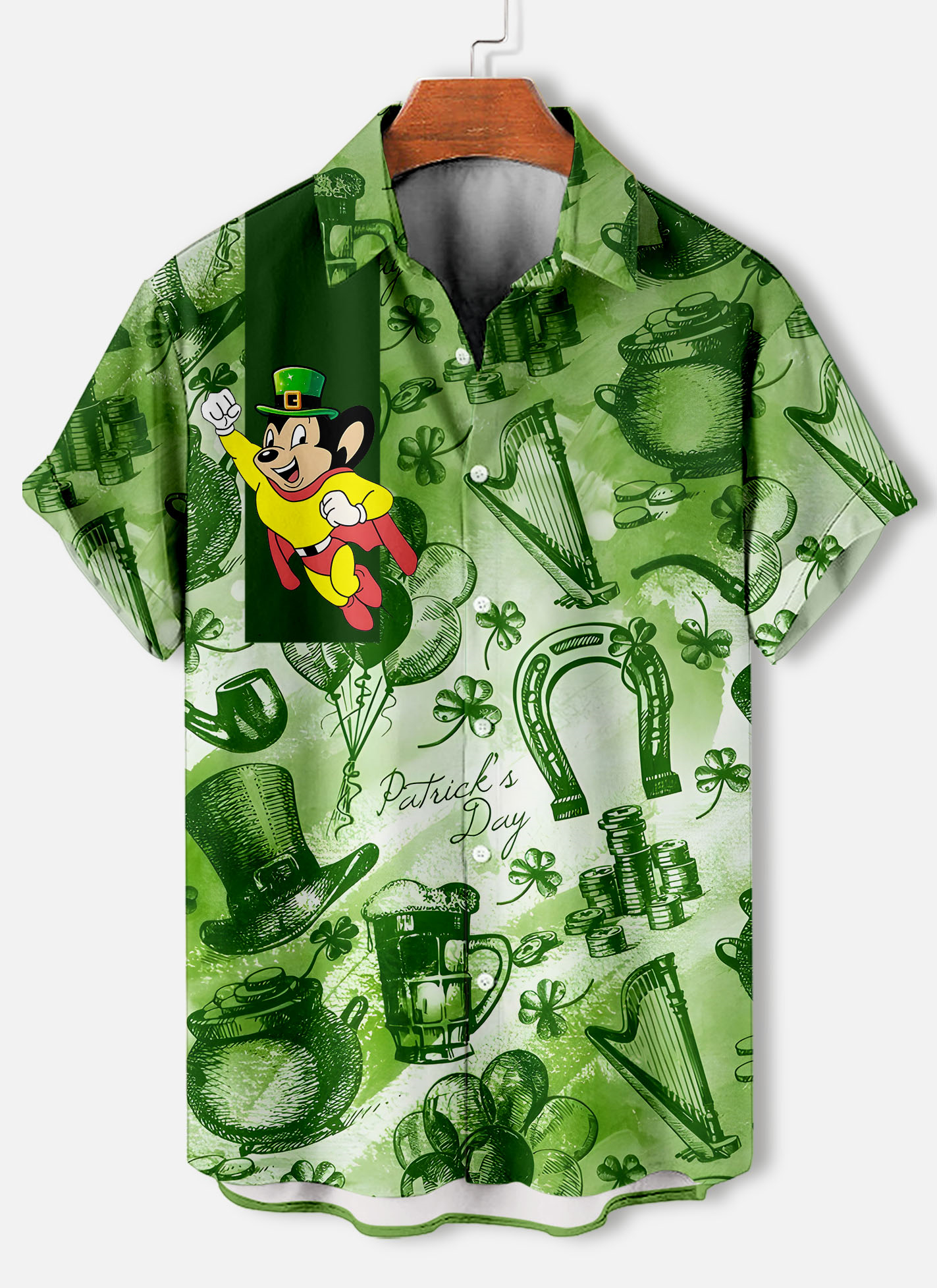 Men's St. Patrick's Day Themed Short Sleeve Shirt