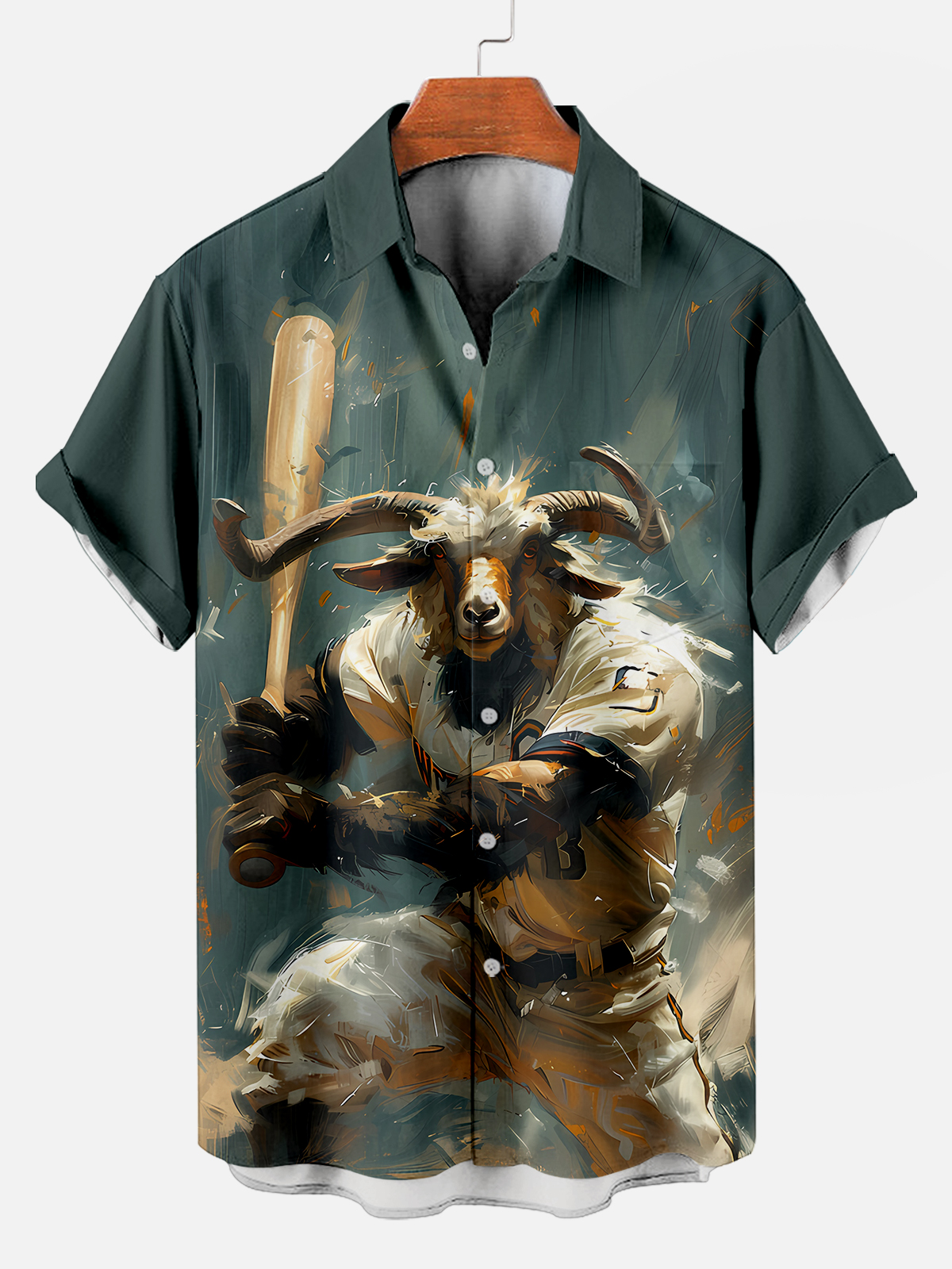 Retro Animal Motion Graphic Short Sleeve Shirt