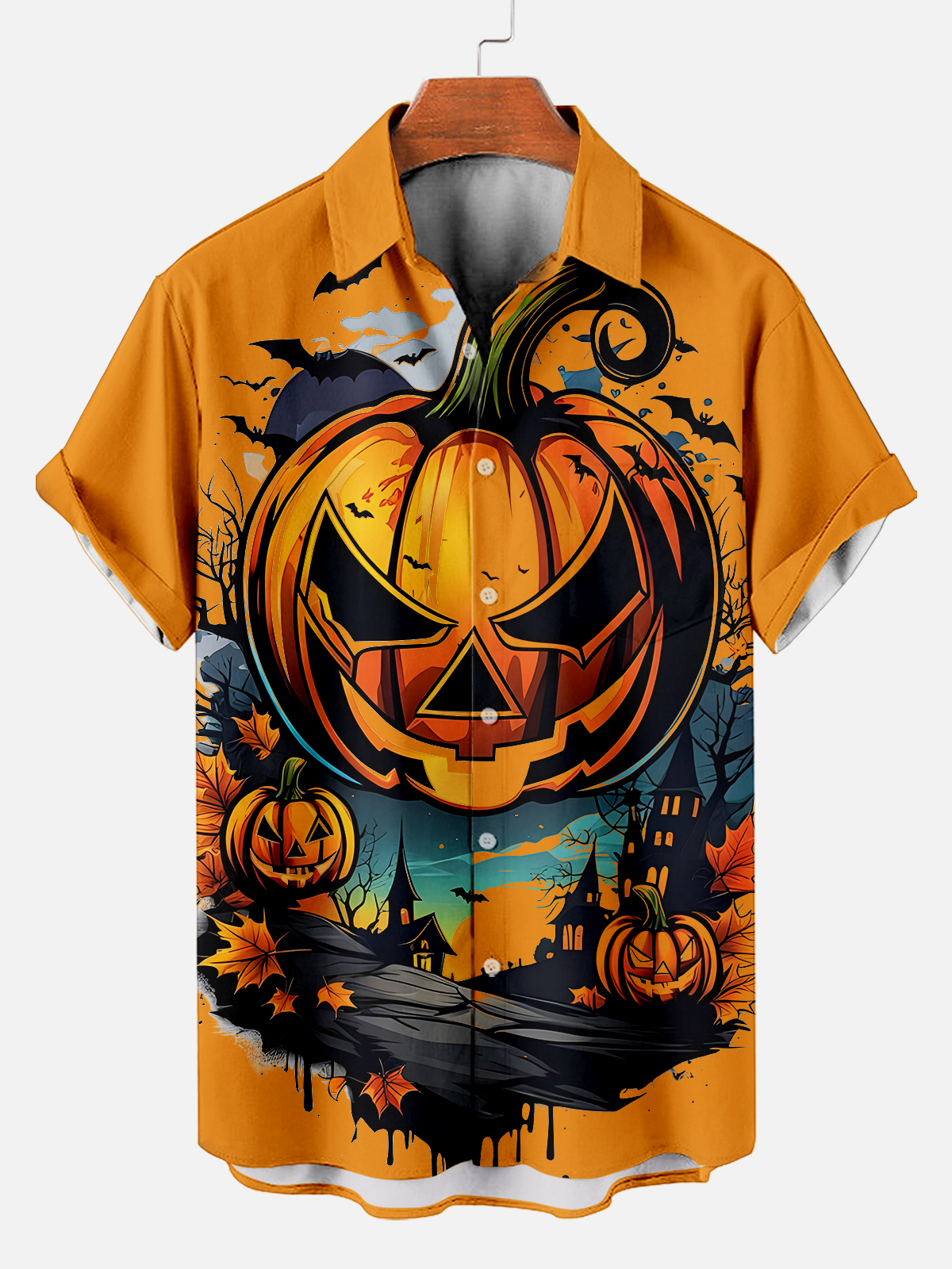 Halloween graphic short sleeve shirt