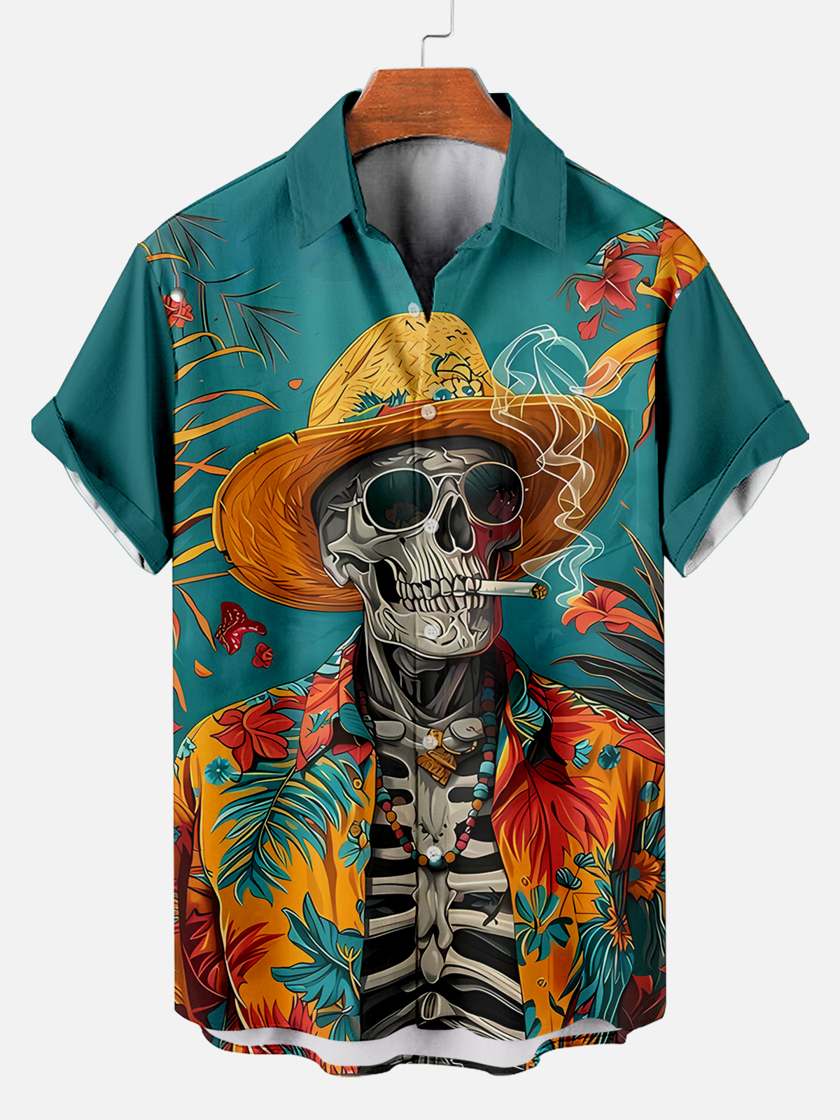 Men's Day of the Dead Graphic Short Sleeve Shirt