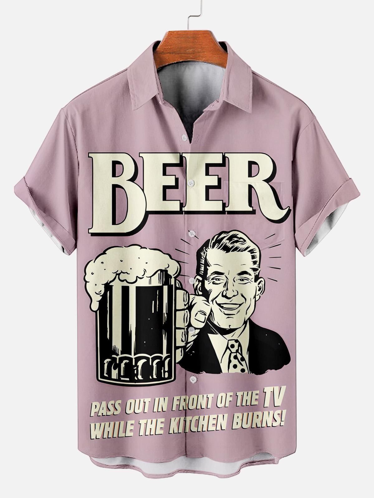 Men's Classic Green Monster Christmas Slogan Contrast Fun Short Sleeve