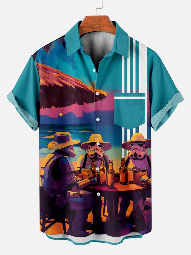 Men's Classic Movie Graphic Short Sleeve Shirt