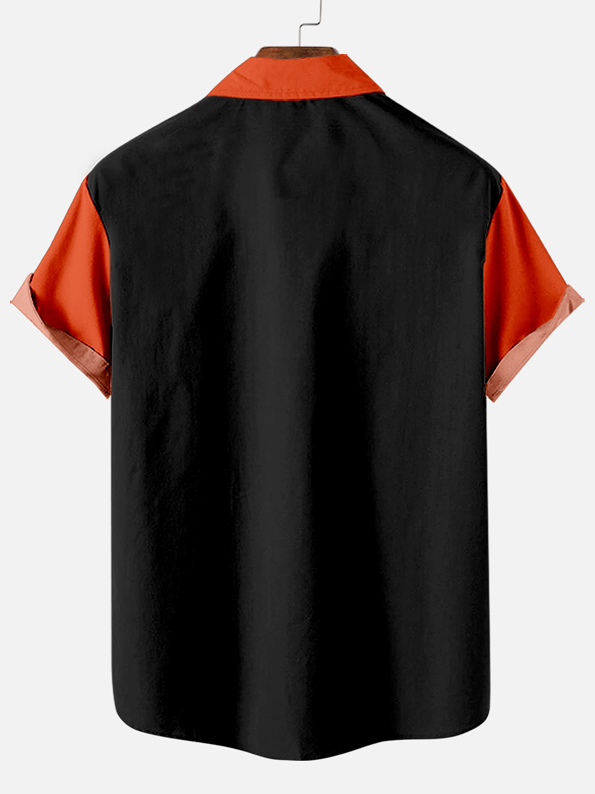 Men's Classic Striped Halloween Print Short Sleeve Shirt