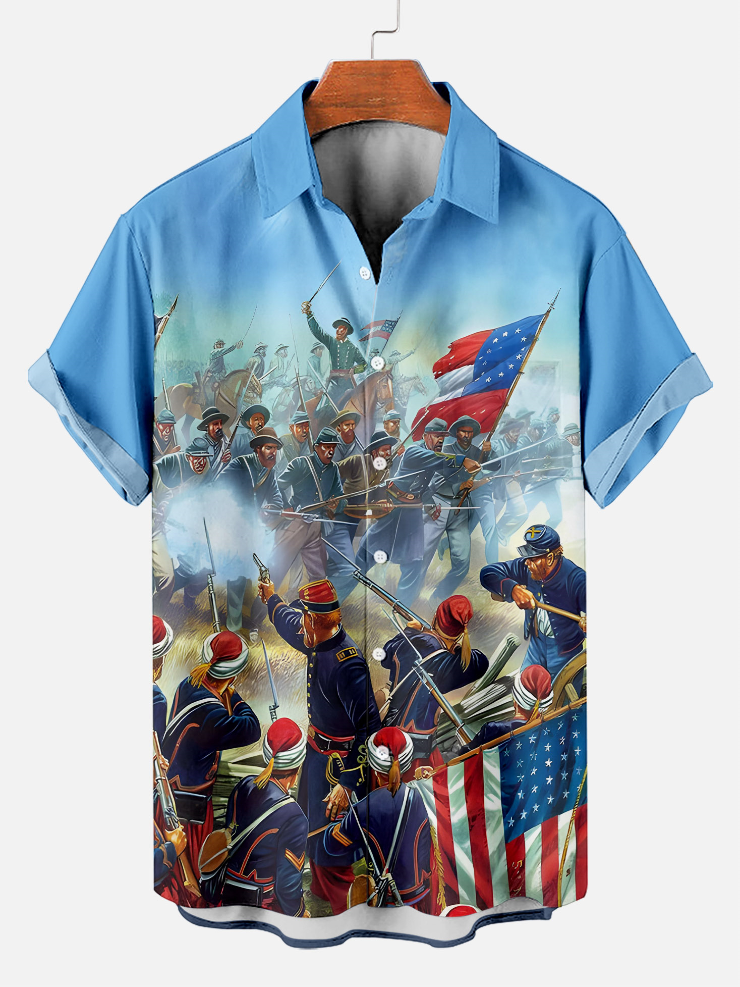 Men's illustration short sleeve shirt