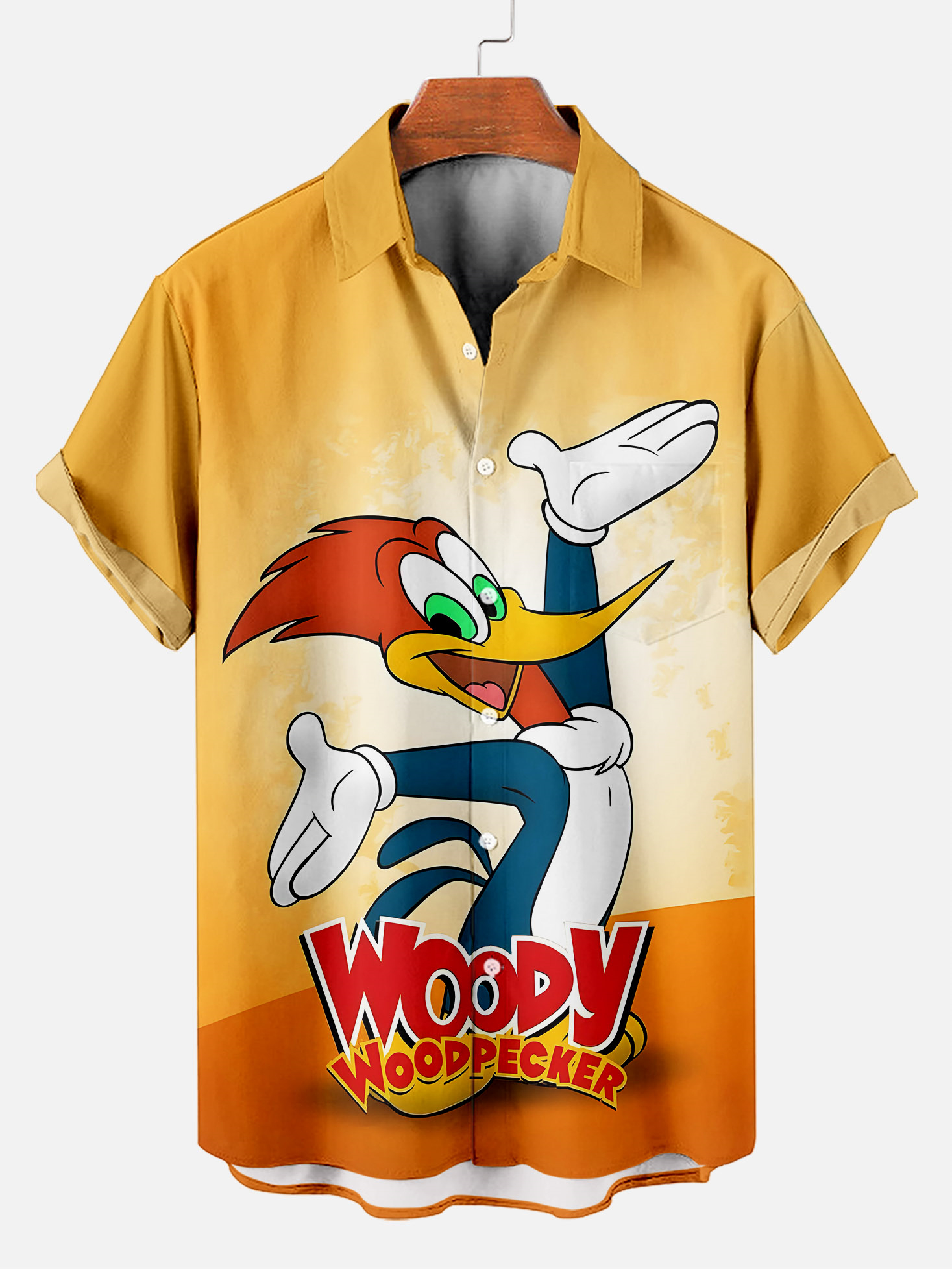 Men's Retro Cartoon Graphic Short Sleeve Shirt