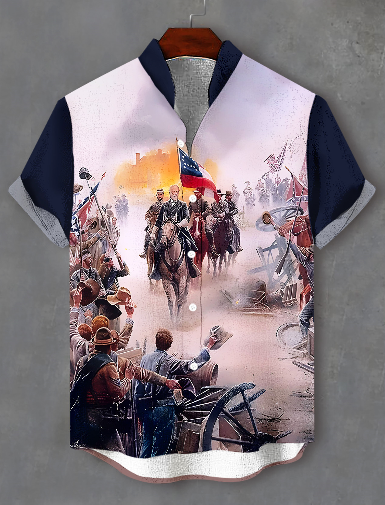 Men's Retro Graphic Short Sleeve Shirt