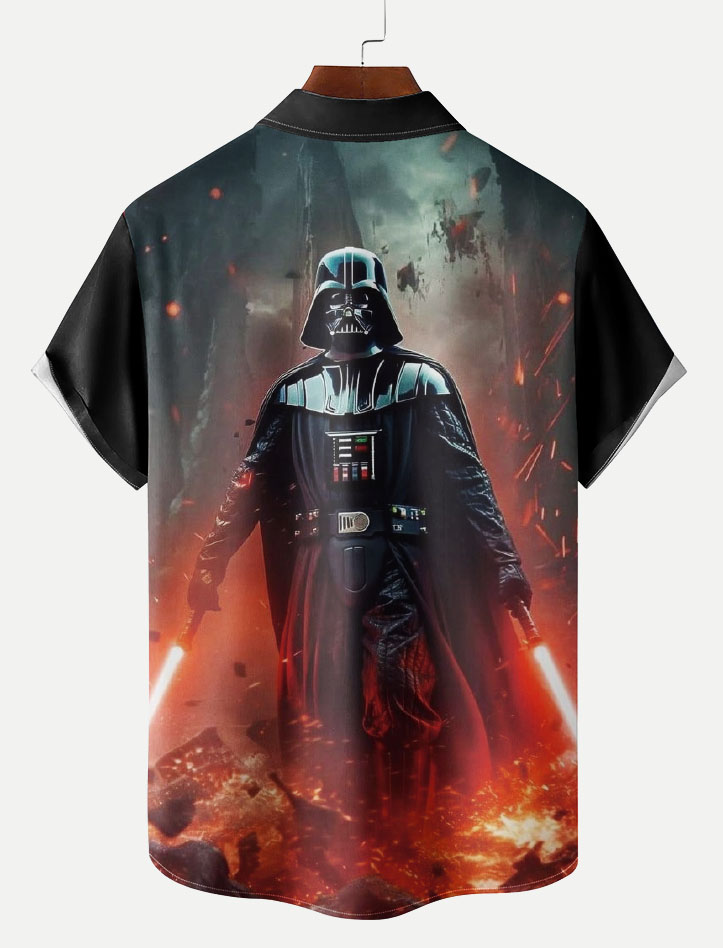  Classic Movie pattern short sleeved shirt