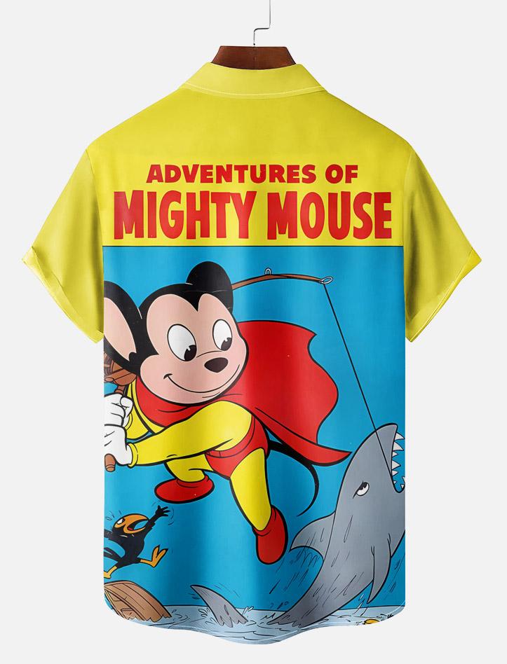 Classic Cartoon pattern short sleeved shirt