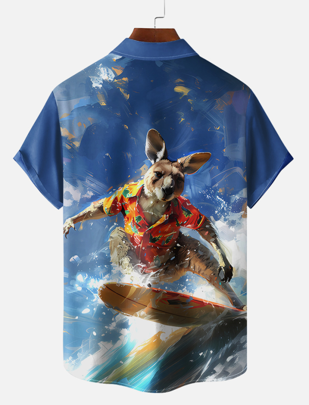 Hawaii Fashion Animal Graphic Short Sleeve Shirt