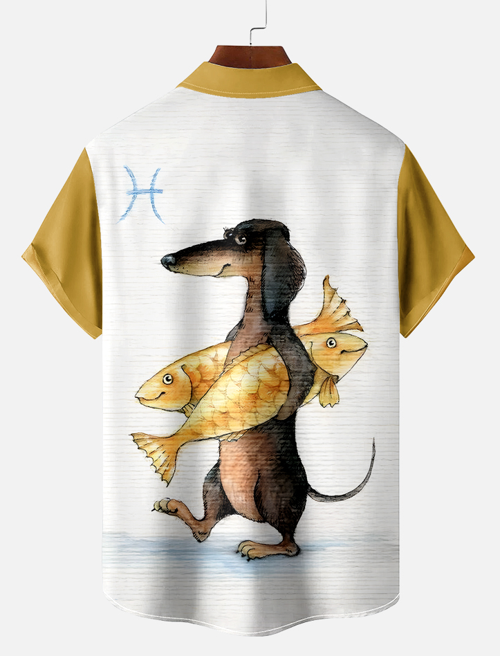 Retro Fun Pattern Short Sleeve Shirt