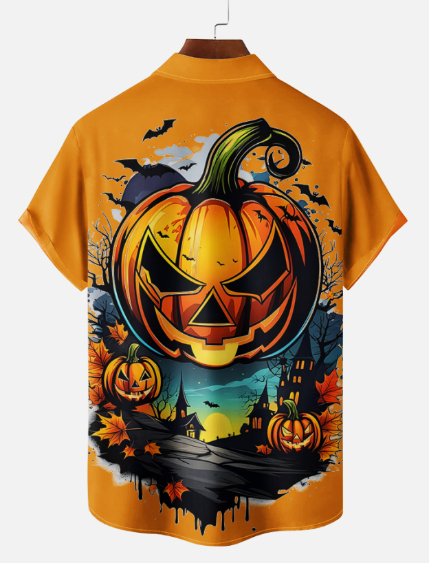 Halloween graphic short sleeve shirt