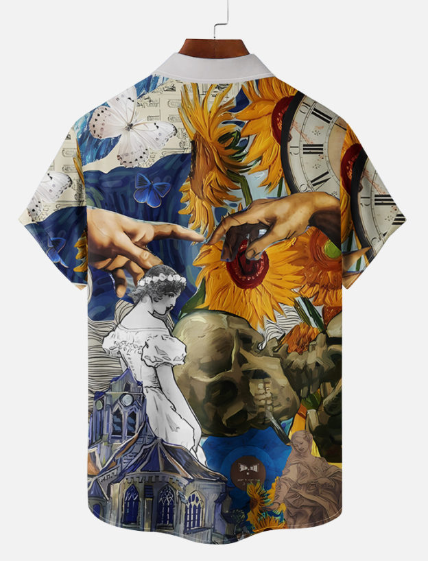 Men's Art Illustration Short Sleeve Shirt