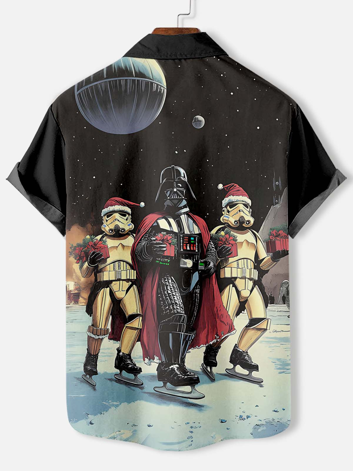 Men's Classic Movie Christmas Graphic Short Sleeve Shirt