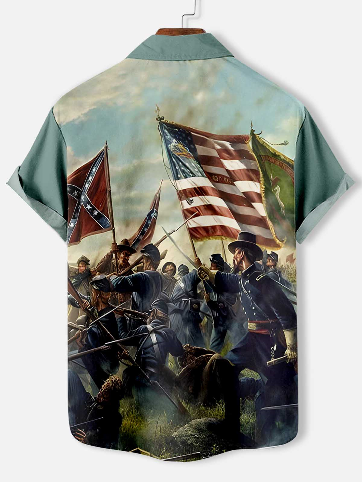 Men's Historical War Illustrated Short Sleeve Shirt