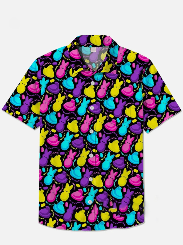 Men's Short Refreshing elegant hawaii Sleeve Shirt