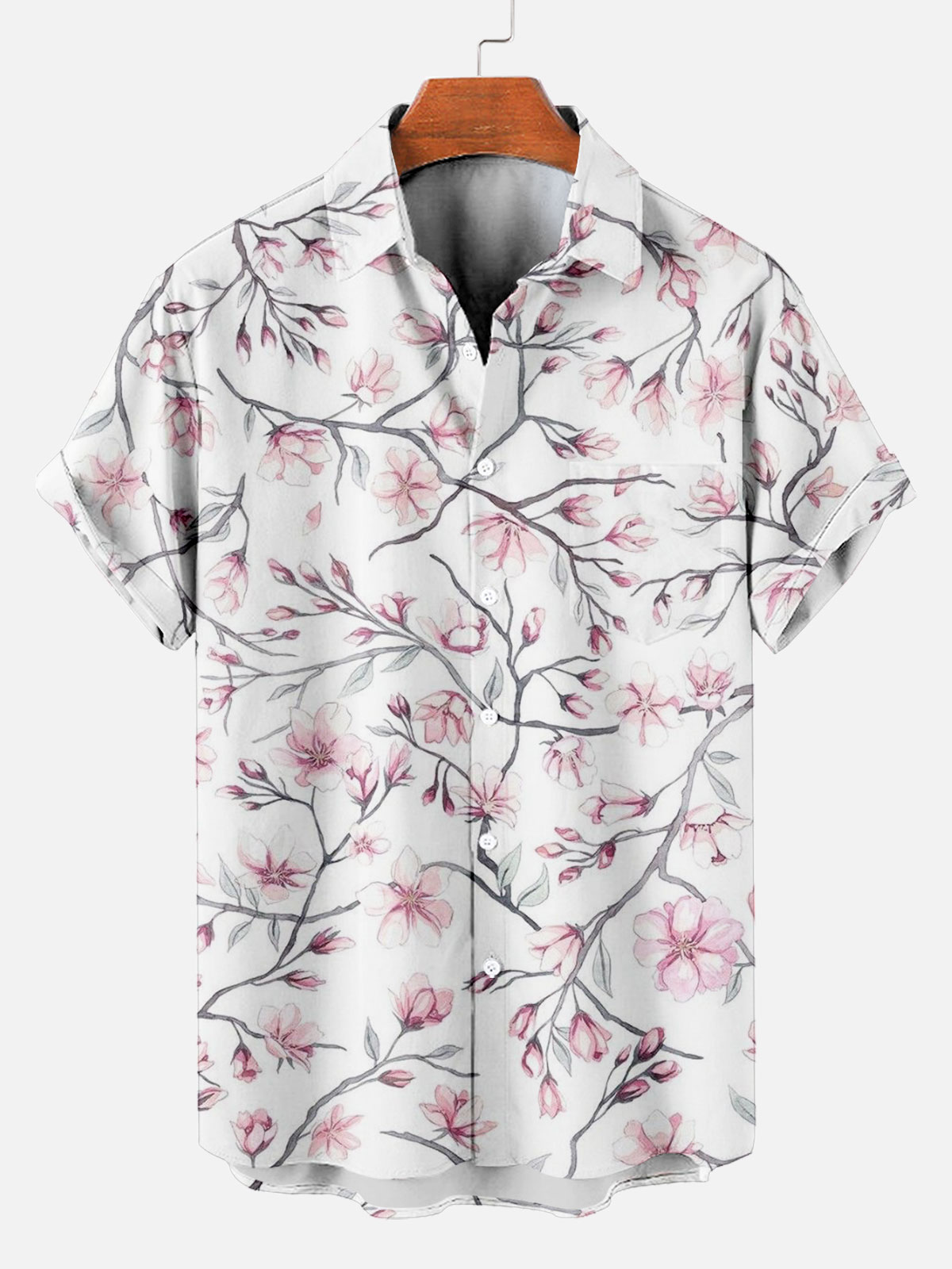 Men's Short Refreshing elegant hawaii Sleeve Shirt 