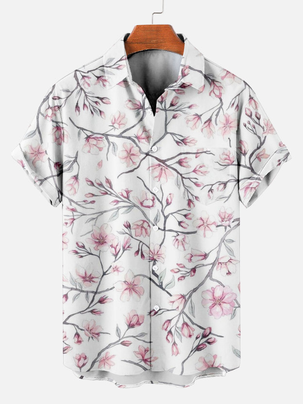 Men's Short Refreshing elegant hawaii Sleeve Shirt