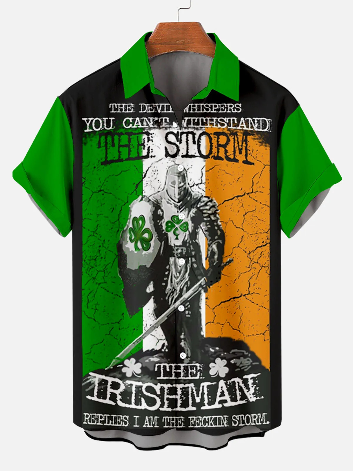 Men's St. Patrick's Graphic Print Short Sleeve Shirt