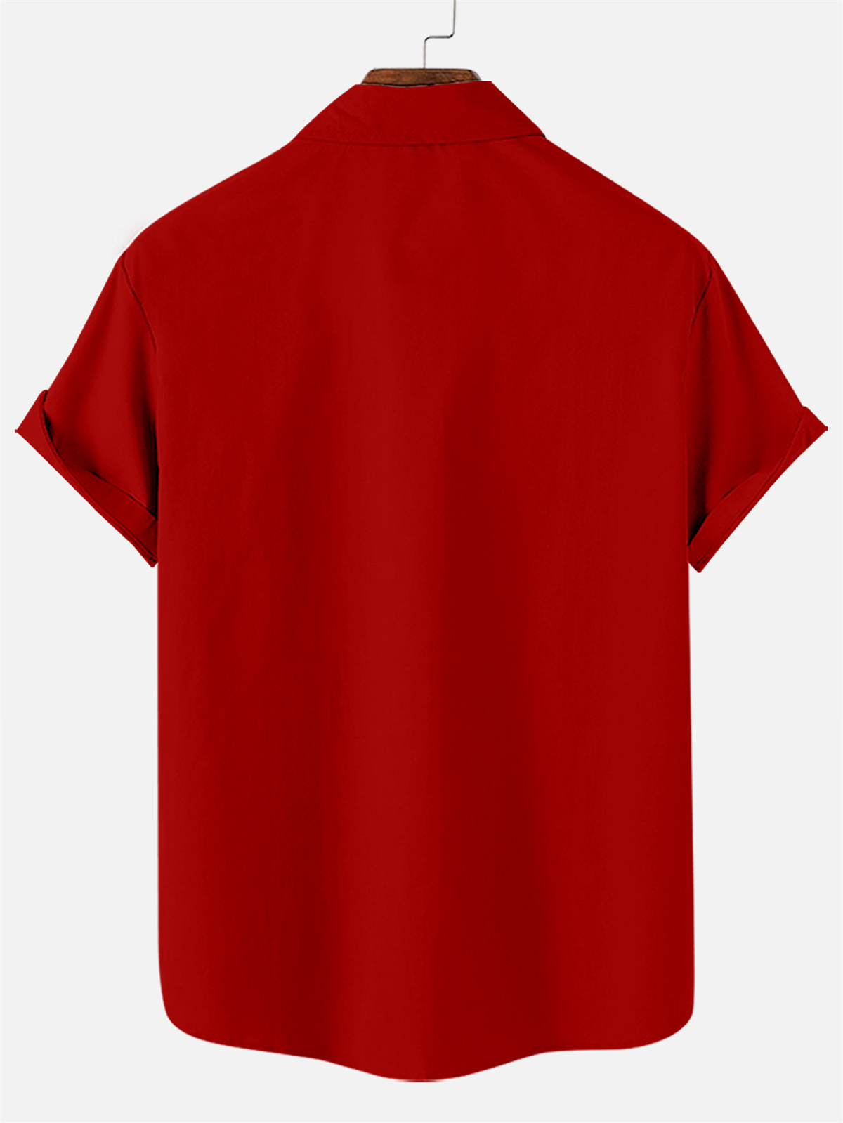 Men's Christmas Steampunk Car Culture Pattern Short-Sleeved Shirt 0574