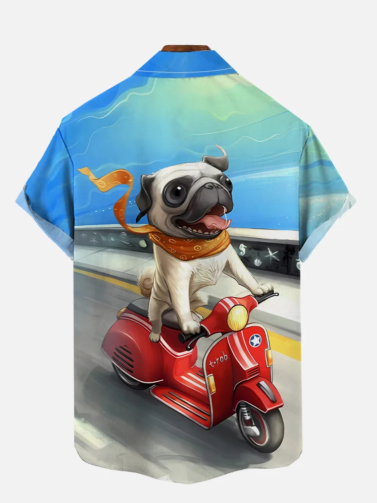 Funny Animal Print Short Sleeve Shirt