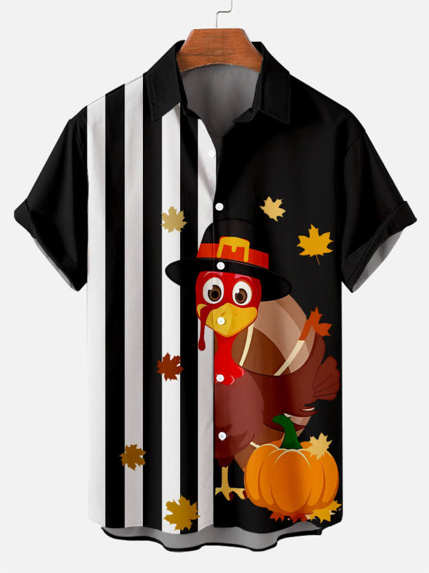Men's Classic Thanksgiving Print Shirt