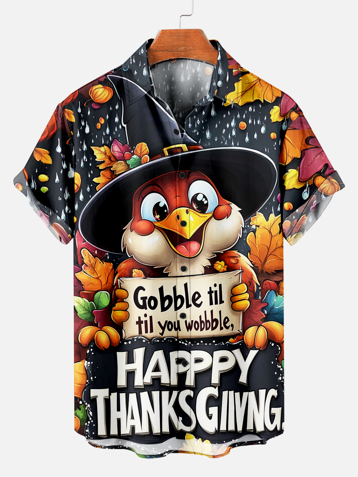 Men's Thanksgiving Turkey Poster Shirt