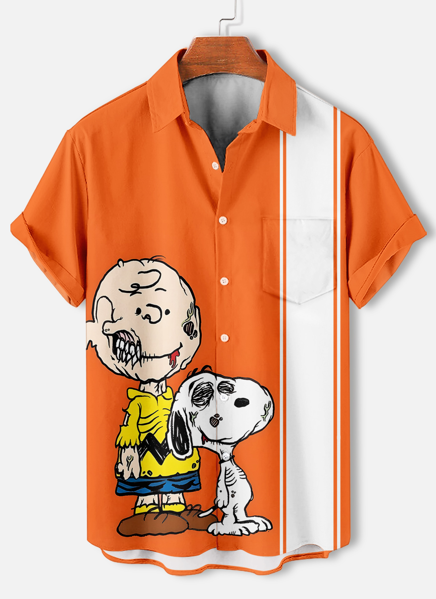 Men's Classic Retro Cartoon Printed Short Sleeve Shirt