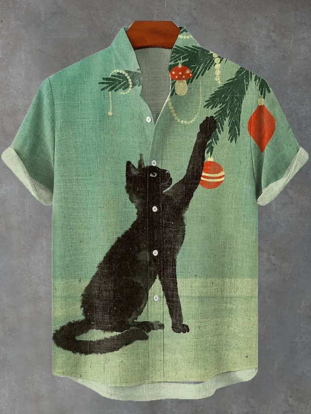 Men's Short Refreshing elegant hawaii Sleeve Shirt