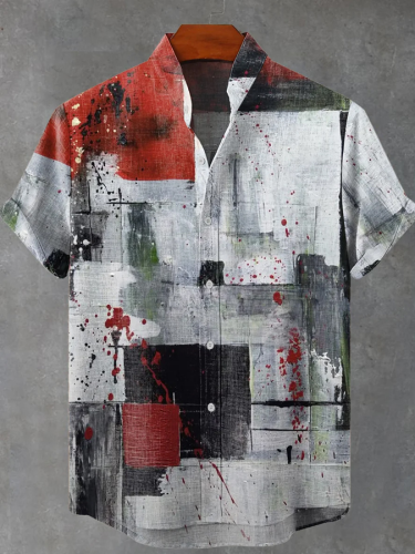 Men's Graffiti Art Casual Graphic Print Short Sleeve Shirt