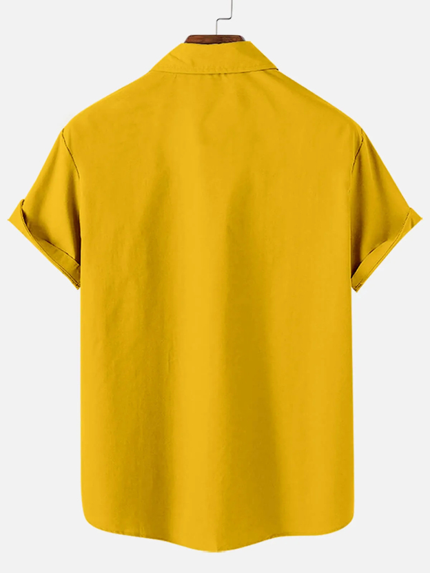 Men's Nostalgic Anime Character Retro Car Short Sleeve Shirt