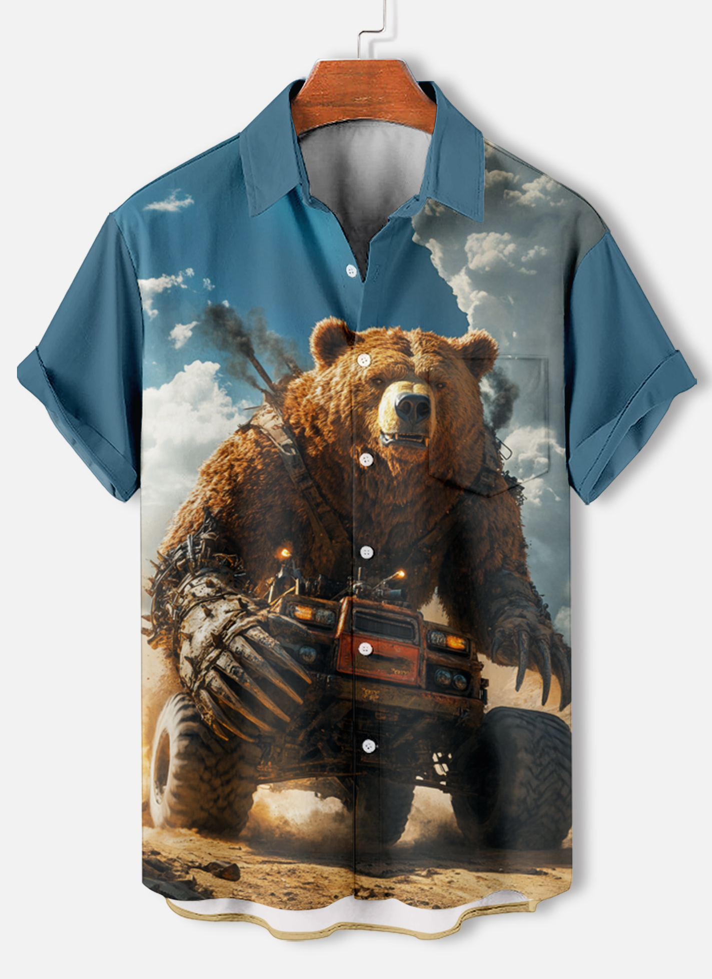 Men's classic movie Terminator animal fun graphic short sleeve shirt