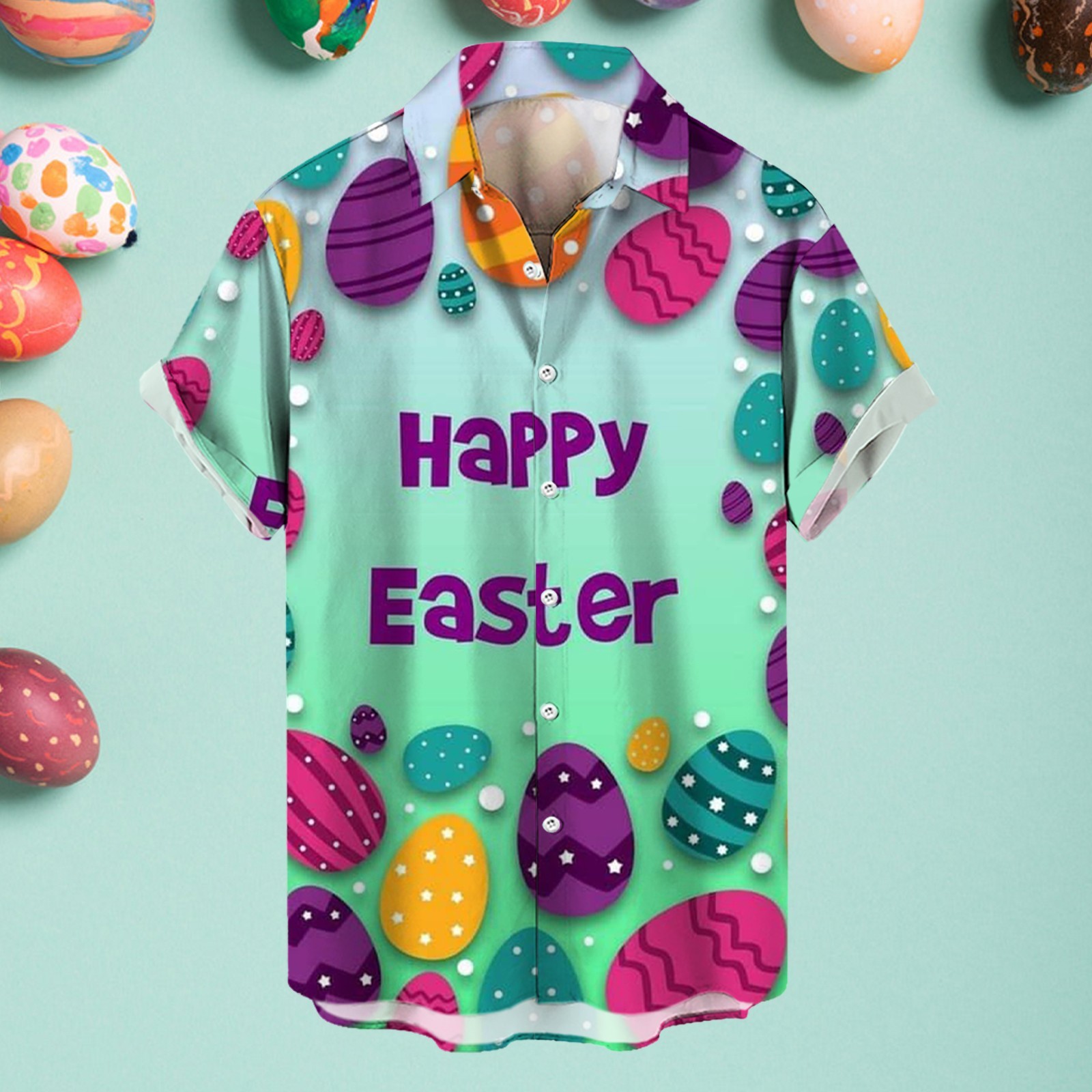 Men's Easter Fun Graphic Short Sleeve Shirt