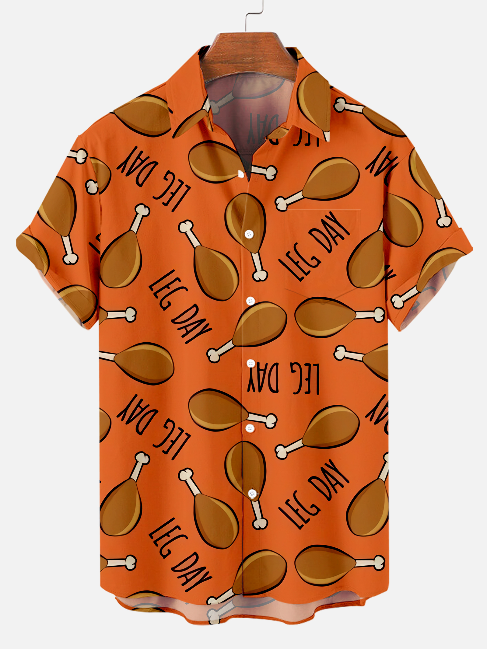 Men's Thanksgiving Day Print Short Sleeve Shirt