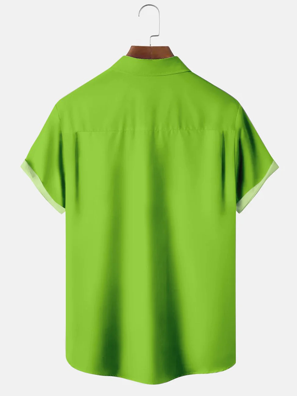 Men's St. Patrick's Day Clover Gradient Stripe Printed Casual Short Sleeve Pocket Shirt