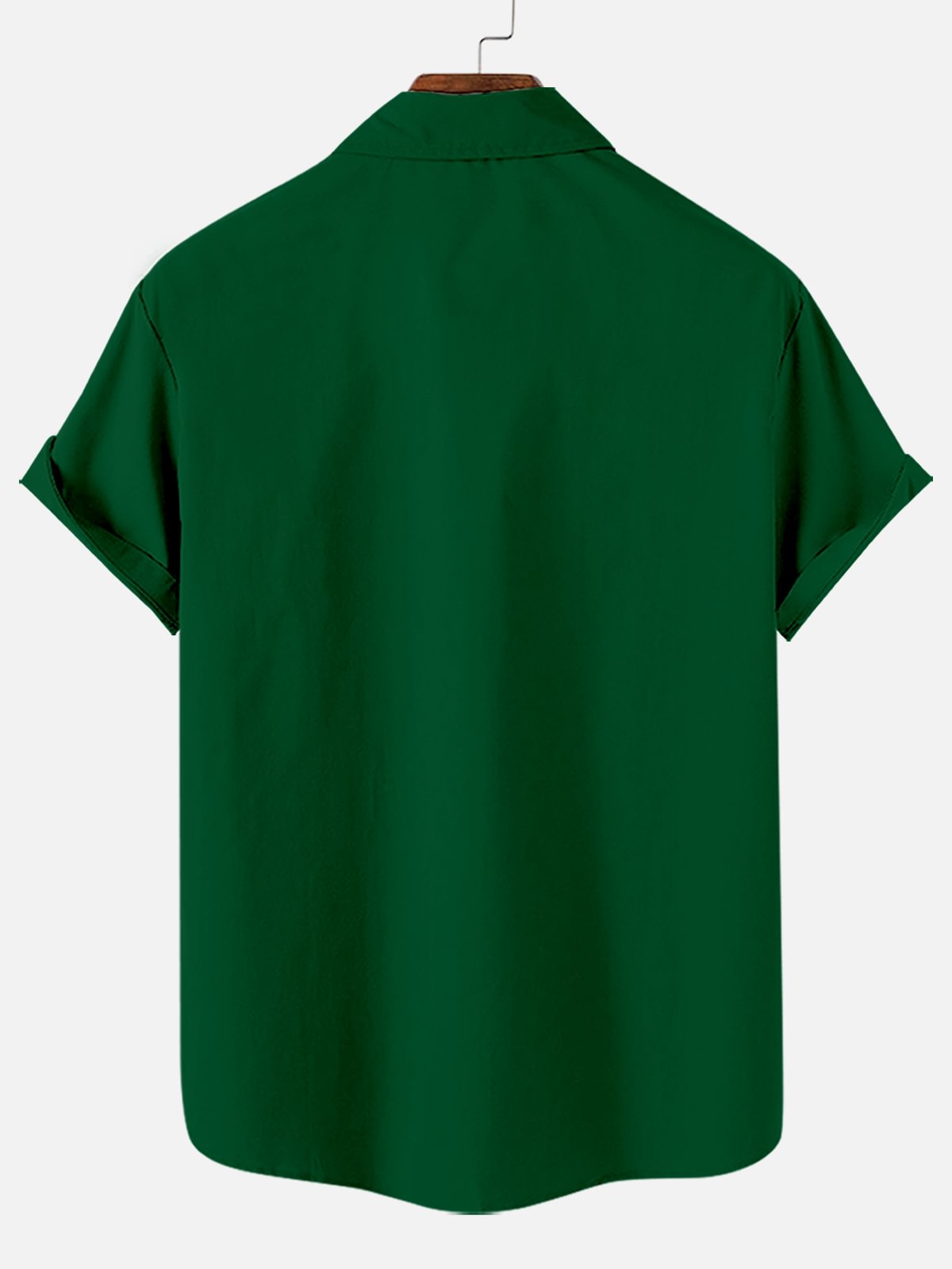 Men's St. Patrick's Day striped casual printed collar short sleeved pocket shirt