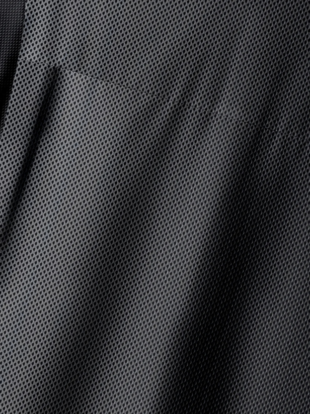 Men's casual geometric texture pocket short sleeved shirt