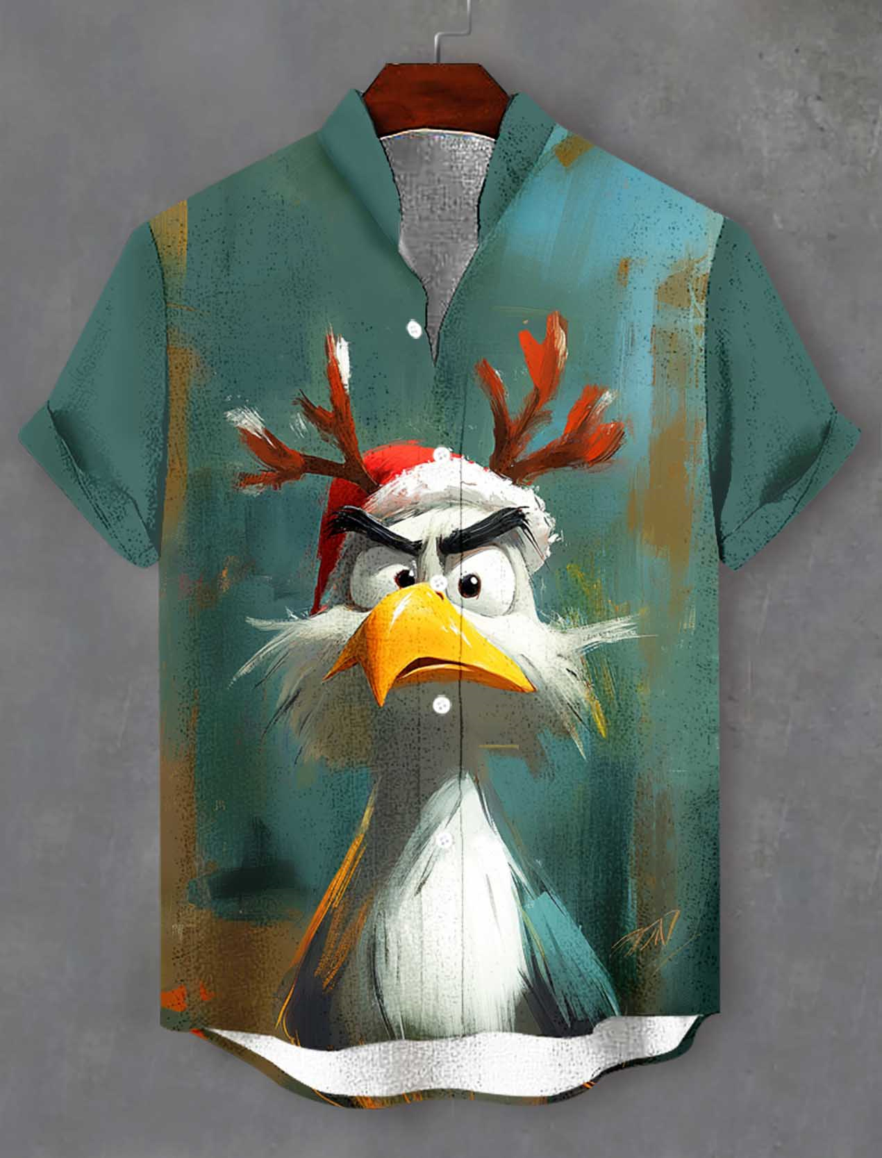 Men's Fun Cartoon Graphic Short Sleeve Shirt