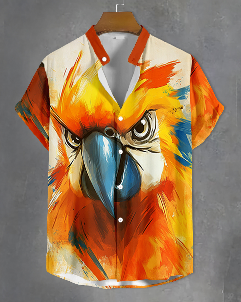 Men's Fun Cartoon Graphic Short Sleeve Shirt