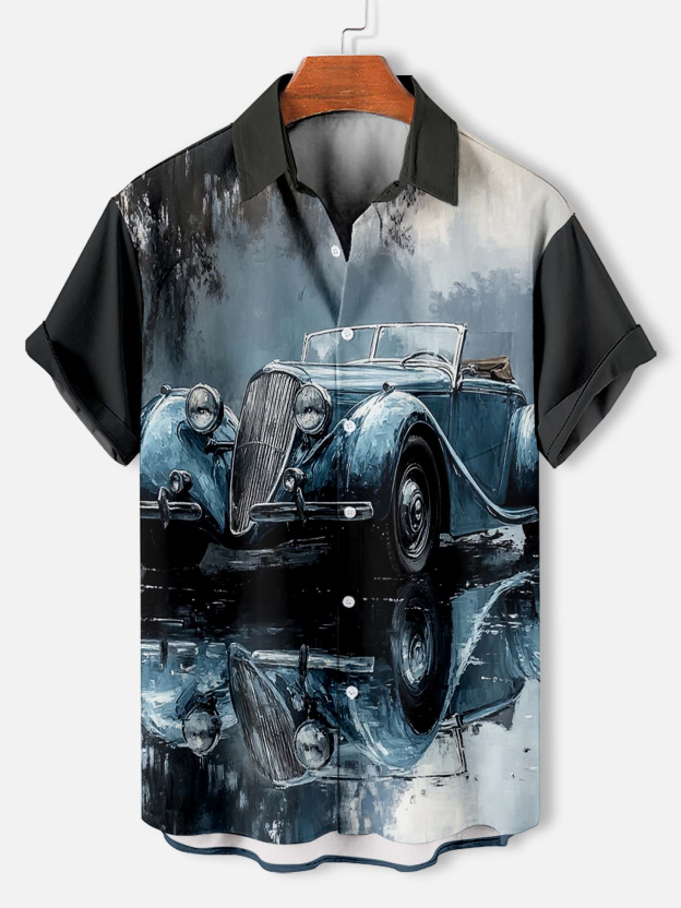 Men's Car Graphic Short Sleeve Shirt