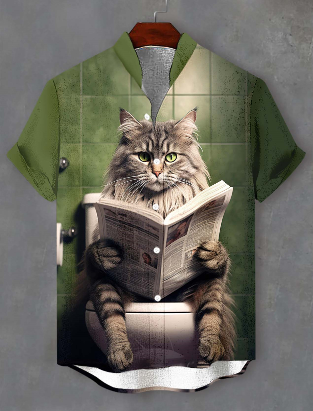 Men's Fun Animal Graphic Short Sleeve Shirt