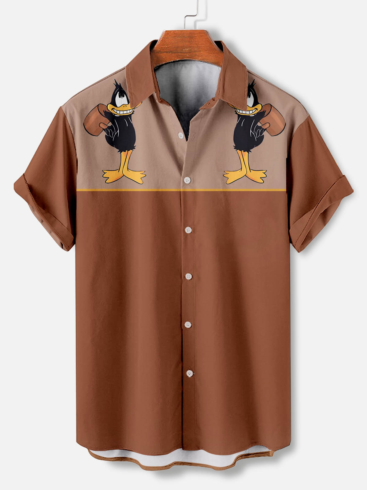 Men's Retro Art Cartoon Graphic Short Sleeve Shirt