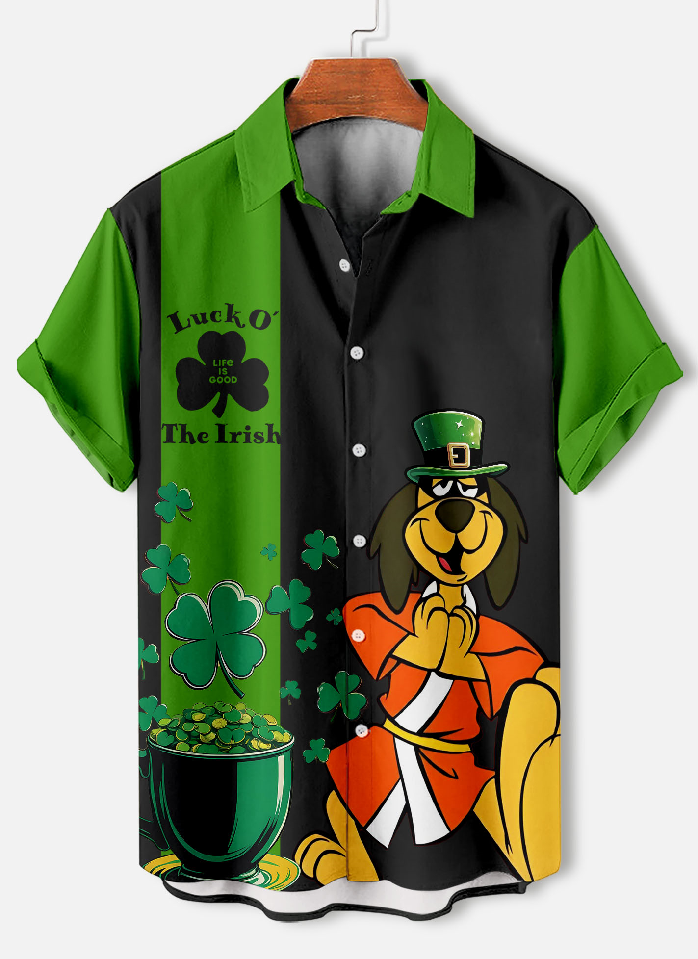 Men's St. Patrick's Day Themed Short Sleeve Shirt